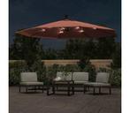 Terracotta Zweefparasol 350cm | Zonne-energie | Retour, Nieuw, Kantelbaar, Verzenden, Stokparasol