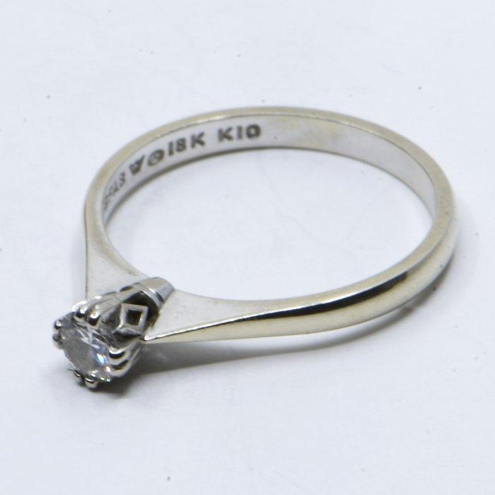 Ring - 18 karaat Witgoud - 0.27ct. tw. Diamant (Natuurlijk), Handtassen en Accessoires, Ringen