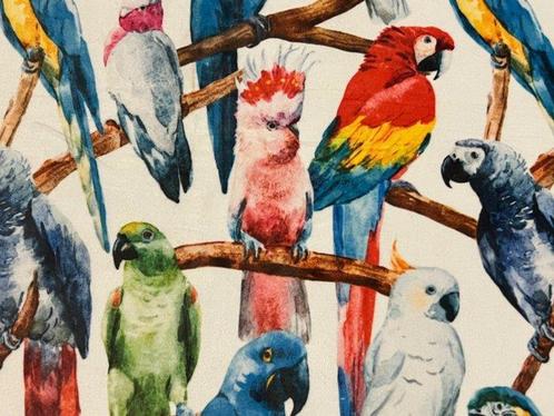 Explosion de couleurs tropicales : Velours vif avec des, Antiek en Kunst, Antiek | Tapijten, Tafelkleden en Textiel