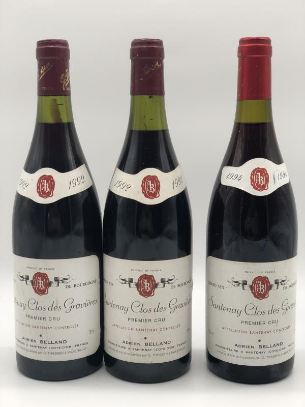 Duo lot vertikaal Santenay 1er Cru Clos des Gravières A.., Collections, Vins, Enlèvement ou Envoi