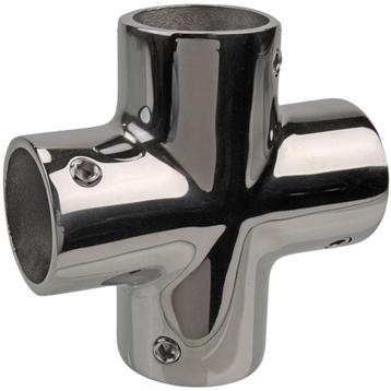 Railingbeslag 22mm 4-Weg Rvs, Watersport en Boten, Ophalen of Verzenden, Nieuw