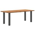 vidaXL Eettafel rechthoekig 200x90x74 cm massief eikenhout, Huis en Inrichting, Tafels | Eettafels, Verzenden, Nieuw