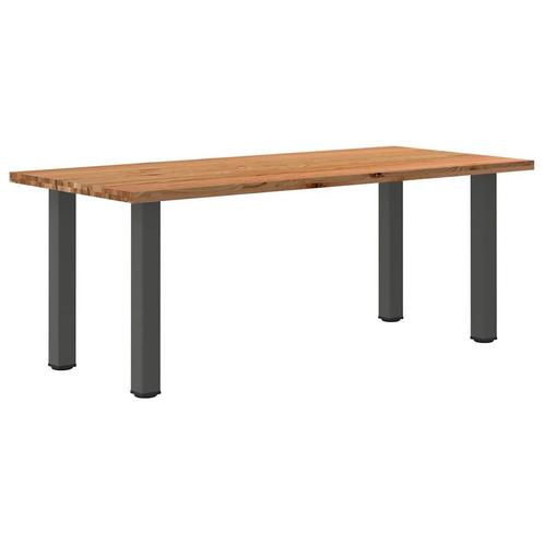vidaXL Eettafel rechthoekig 200x90x74 cm massief eikenhout, Huis en Inrichting, Tafels | Eettafels, Nieuw, Verzenden