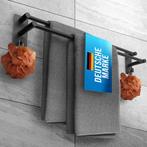 2dekans | LOBUX® - Handdoekstang zonder boren zwart - 80cm,, Huis en Inrichting, Woonaccessoires | Spiegels, Ophalen of Verzenden