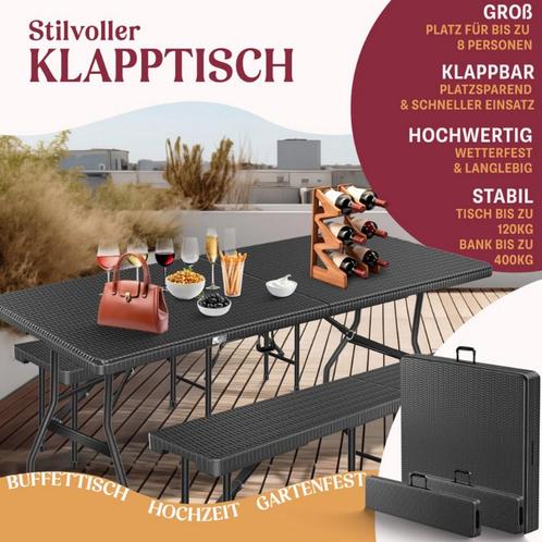KESSER® biertentset - 3-delige set, tafel + 2 x bank, voor b, Huis en Inrichting, Overige Huis en Inrichting, Verzenden