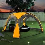 vidaXL Partytent met LED en 4 zijwanden 3,6x3,6x2,3 m geel, Tuin en Terras, Verzenden, Nieuw