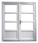 PVC Dubbele deur 3/4 glas Basic Plus b175xh204 cm wit, Nieuw, Glas, Ophalen of Verzenden, 120 cm of meer