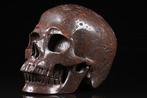 Plumite Jasper Gesneden schedel - Jasper - 9.7 cm - 8.4 cm -