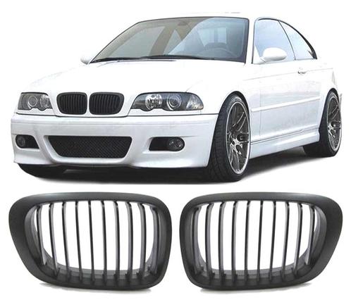 CALANDRES BMW E46 COUPÉ 99-03 CABRIO 00-03 NOIR MAT, Auto-onderdelen, Carrosserie, Verzenden