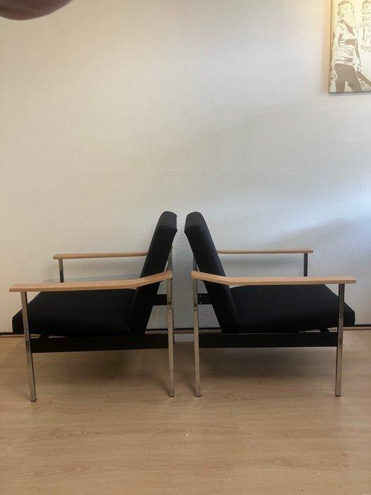 Gispen - André R. Cordemeyer - Fauteuil (2) - 1424 - Chroom, Antiek en Kunst, Antiek | Meubels | Stoelen en Sofa's