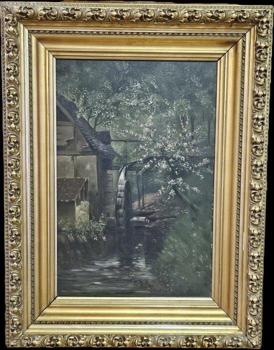 Adele Geisthövel (XIX-XX) - Mühle am Bach, Antiquités & Art, Art | Peinture | Classique