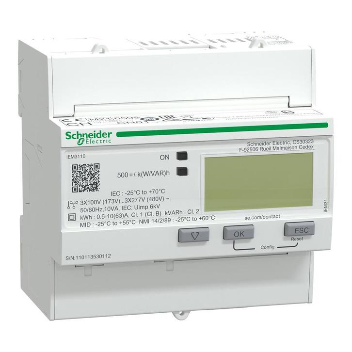 Schneider Electric Acti 9 Elektriciteitsmeter - A9MEM3110, Doe-het-zelf en Bouw, Elektriciteit en Kabels, Verzenden