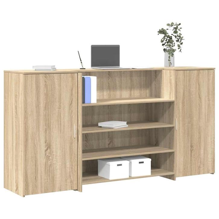 vidaXL Receptiebalie 200x50x103,5 cm bewerkt hout sonoma, Huis en Inrichting, Bureaus, Nieuw, Verzenden