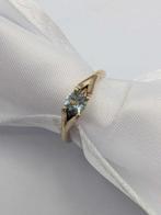 Zonder Minimumprijs - Ring - 14 karaat Geel goud Aquamarijn, Handtassen en Accessoires, Ringen, Nieuw