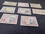 Espagne. - 8 x 1 peseta - various dates (Sans prix de