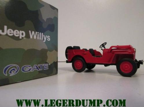Jeep Willys, kleur rood. (Speelgoed, Overig), Kinderen en Baby's, Speelgoed | Bouwstenen, Nieuw, Verzenden
