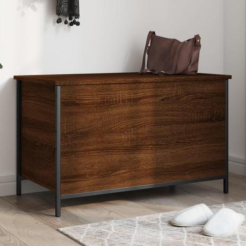 vidaXL Opbergbankje 80x42,5x50 cm bewerkt hout bruin, Huis en Inrichting, Overige Huis en Inrichting, Nieuw, Verzenden