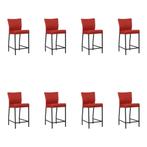 Set van 8 Leren barkrukken Revolt laag - Toledo Ducati, Ophalen of Verzenden