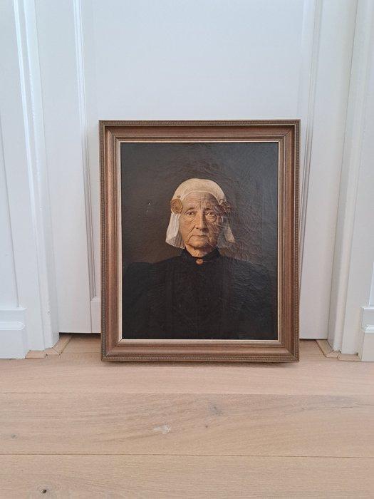 Henricus Bogaerts (1877-1933) - Vrouw met traditionele witte, Antiek en Kunst, Kunst | Schilderijen | Klassiek