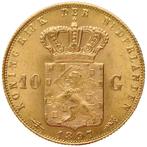 Nederland. Wilhelmina. 10 Gulden 1897 b - ZF+, Postzegels en Munten, Munten | Nederland
