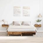 vidaXL Bedframe zonder matras 140x200 cm spaanplaat bewerkt, Huis en Inrichting, Slaapkamer | Bedden, Verzenden, Nieuw