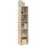 vidaXL Cd-kasten 2 st 21x16x93,5 spaanplaat sonoma, Huis en Inrichting, Verzenden, Nieuw
