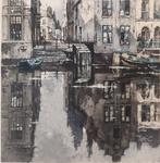 Henri Cassiers (1858-1944) - Damrak met Oudezijds Armsteeg,, Antiek en Kunst, Antiek | Overige Antiek