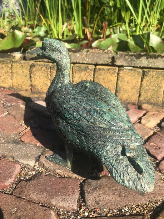 Sculptuuur voor buiten, standind duck - 30 cm - Brons, Antiquités & Art, Curiosités & Brocante
