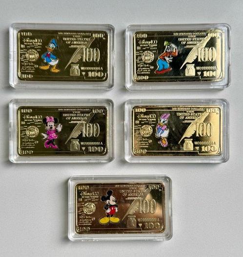 Themacollectie - Exclusieve collectie van 5 Disney vergulde, Verzamelen, Disney