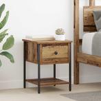 vidaXL Bedkast 2 pcs Oud hout 40 x 39 x 40 cm Bewerkt hout, Verzenden, Nieuw