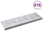 vidaXL Trap Tread Rechthoekig 15 pcs Zilver 60 x 18 cm, Doe-het-zelf en Bouw, Verzenden, Nieuw