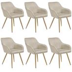 tectake Eetkamerstoel Marilyn, fluweeloptiek, doorgestikt -, Huis en Inrichting, Stoelen, Verzenden, Nieuw