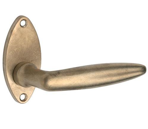 Deurklink op rozet Dudok/elips messing antiek, Doe-het-zelf en Bouw, Hang- en Sluitwerk, Klink of Kruk, Nieuw, Overige materialen