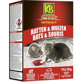 Muizengif | KB Home Defense | Rattolin P | Pasta | 15 stuks beschikbaar voor biedingen