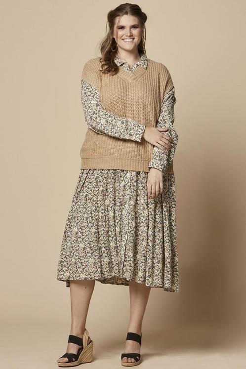 Jurk Mossy Zhenzi rucheS=42-44Maat 42/44 (L), Kleding | Dames, Jurken, Overige kleuren, Nieuw, Maat 42/44 (L), Verzenden
