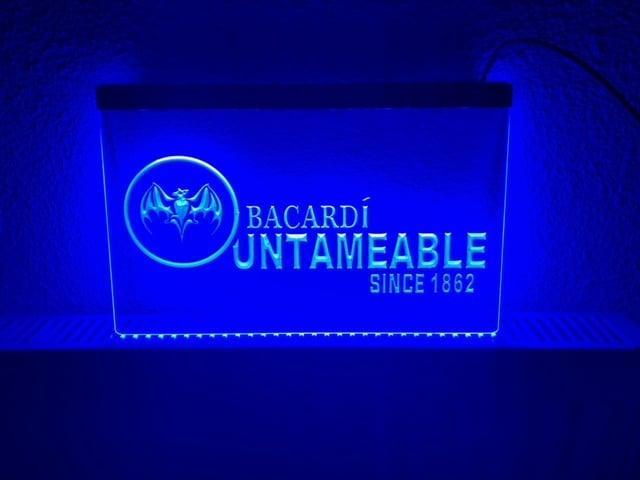 Bacardi neon bord lamp LED cafe verlichting reclame lichtbak, Huis en Inrichting, Lampen | Overige, Nieuw, Verzenden
