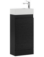 Toiletmeubel Peru 40 x 22 cm Zwart Houtnerf Fonteinmeubel, Verzenden, Nieuw