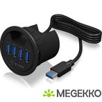 ICY BOX IB-HUB1403 USB 3.0 (3.1 Gen 1) Type-A 5000Mbit/s, Verzenden, Nieuw