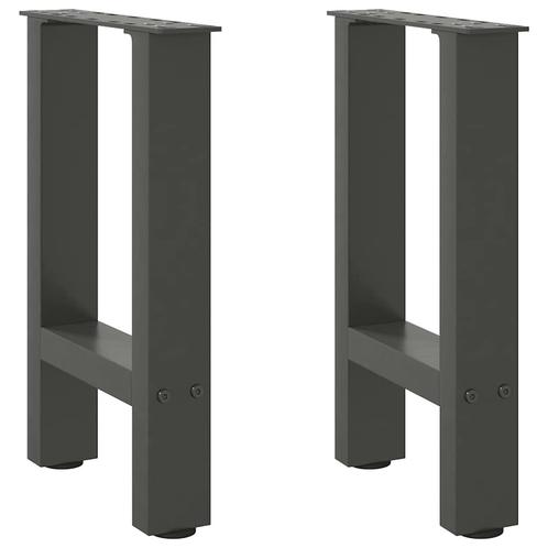 vidaXL Salontafelpoten 2 st 28x(42-43) cm staal antraciet, Huis en Inrichting, Tafelonderdelen, Nieuw, Verzenden