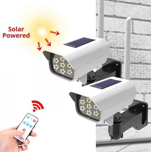 Dummy solar sensor camera LED lamp buiten waterdicht *wit*, TV, Hi-fi & Vidéo, Caméras de surveillance, Envoi