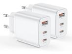 Veiling - 2x USB-C 30 W 3-poorts stekker oplader - Fast char, Telecommunicatie, Nieuw