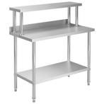 vidaXL Keukenwerktafel met bovenschap 120x60x120 cm, Zakelijke goederen, Verzenden