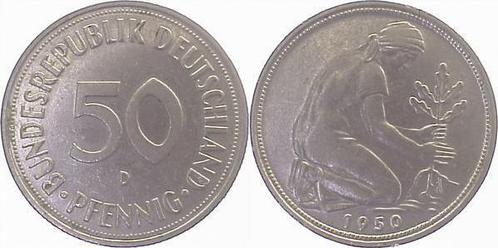 Duitsland 50 Pfennig 1950 F magnetisch sehr schoen m38450..., Postzegels en Munten, Munten | Europa | Niet-Euromunten, België