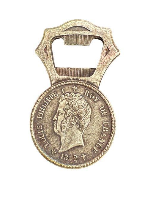 Flessenopener - Legering, Metaal - Louis Philippe I munt, Antiek en Kunst, Curiosa en Brocante