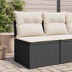 vidaXL Tuinbank zonder armleuning met kussens poly rattan, Verzenden, Nieuw