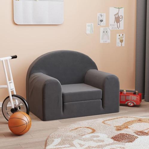vidaXL Kinderslaapbank zacht pluche antracietkleurig, Kinderen en Baby's, Kinderkamer | Overige Meubels, Nieuw, Verzenden