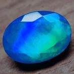 **Nieuw** AA+ blauwe opaal cabochon 4.605 ct- 0.921 g, Collections, Minéraux & Fossiles