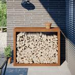vidaXL Brandhoutrek 100x40x80 cm weervast staal, Verzenden