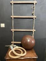 Trapje (4) - Hout, touw, Rubber - Gymzaal attributen, Antiek en Kunst