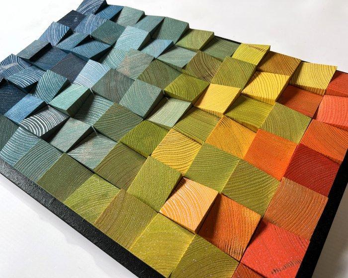 Modern Mozaïek - WoodbyLukas Lukasz Kacprzuk - 2020+ -, Antiek en Kunst, Kunst | Designobjecten
